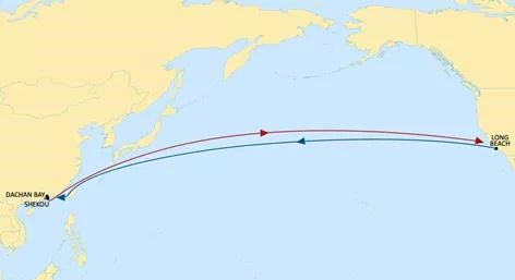 MSC PUMA航線行駛路線