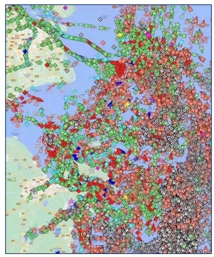 上海港船舶交通圖