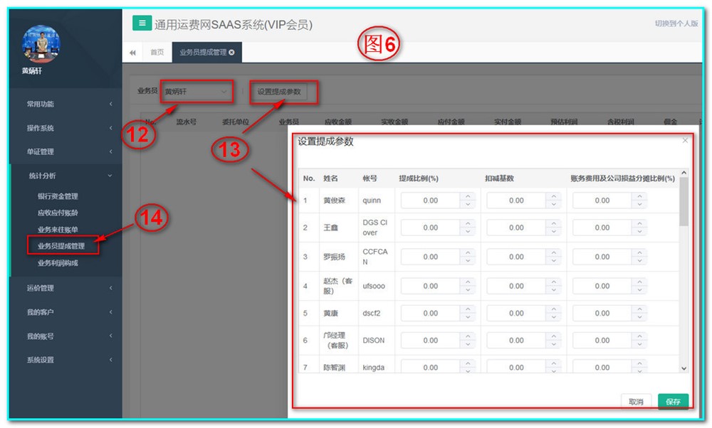 4.3、統(tǒng)計分析-業(yè)務員提成管理