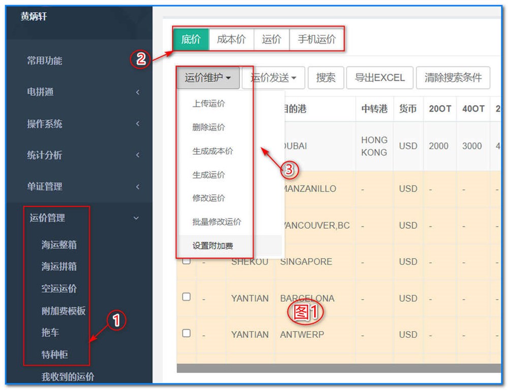 通用運(yùn)費(fèi)網(wǎng)-運(yùn)價(jià)管理-特種柜運(yùn)價(jià)維護(hù)操作說明⑤